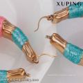 92139 xuping moda 18 K aro de ouro colorido liga de cobre brinco para as mulheres